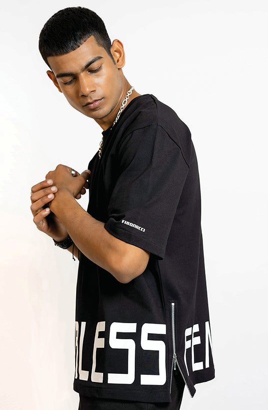Fearless Black Oversized T-Shirt