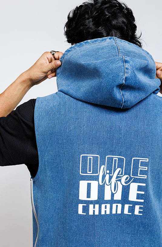 One Life Fusion Denim Hoodie