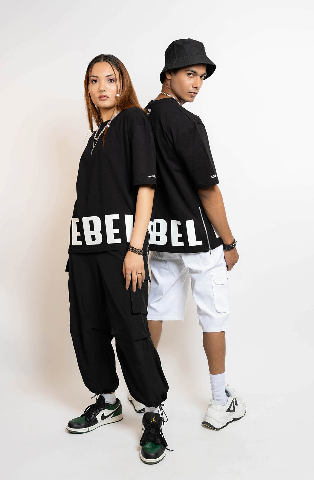 Rebel Black Oversized T-Shirt
