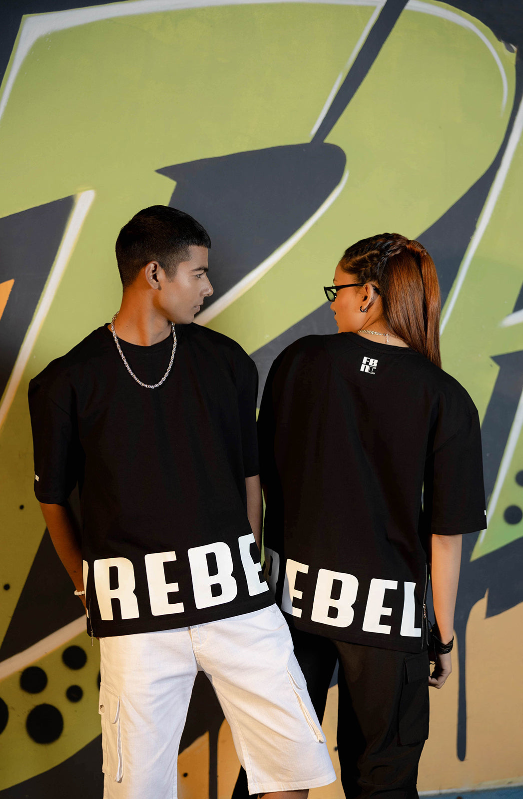 Rebel Black Oversized T-Shirt