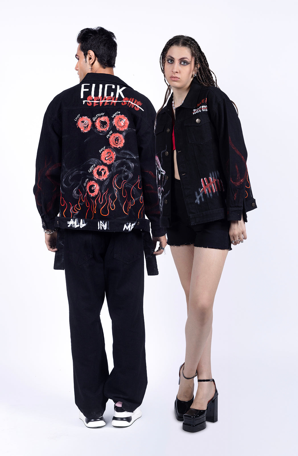 Seven Sins Hand Painted Jacket