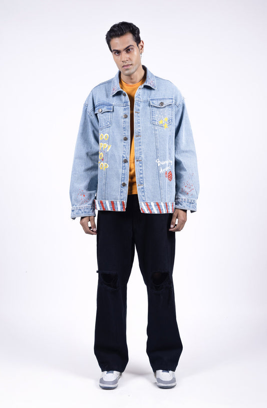 Bunnying Around Hand Painted Jacket