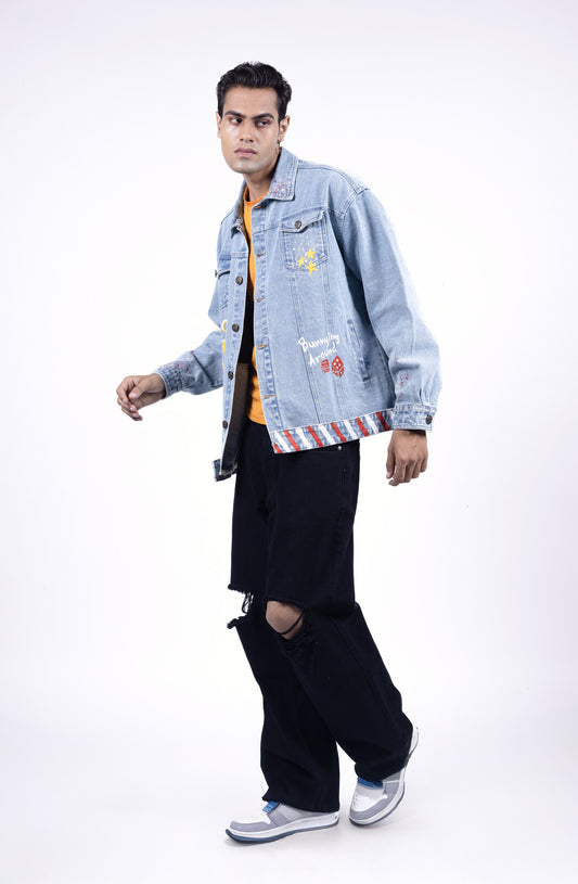 Bunnying Around Hand Painted Jacket