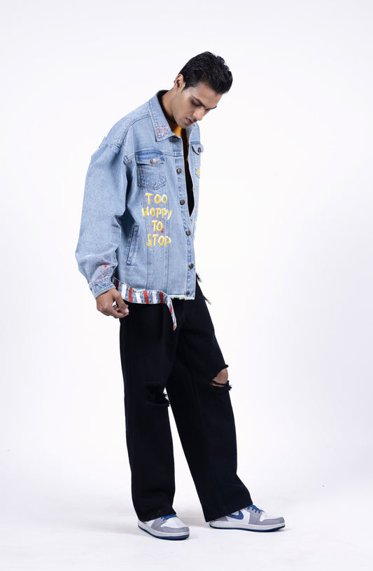 Bunnying Around Hand Painted Jacket