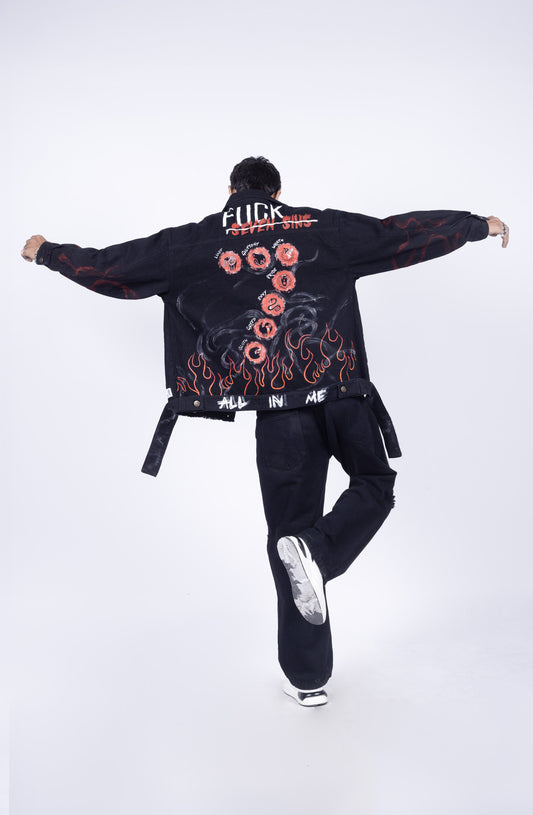 Seven Sins Hand Painted Jacket
