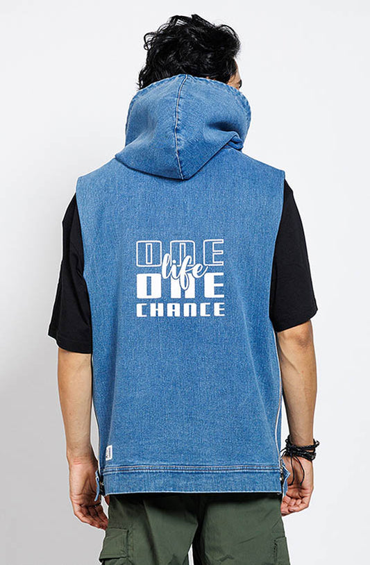 One Life Fusion Denim Hoodie