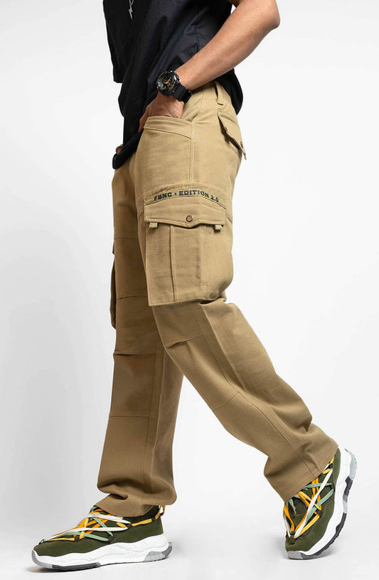 Mocha Baggy Cargo Pants