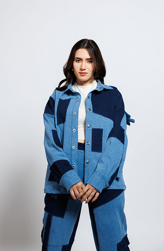 Rebel Patch Denim Shacket