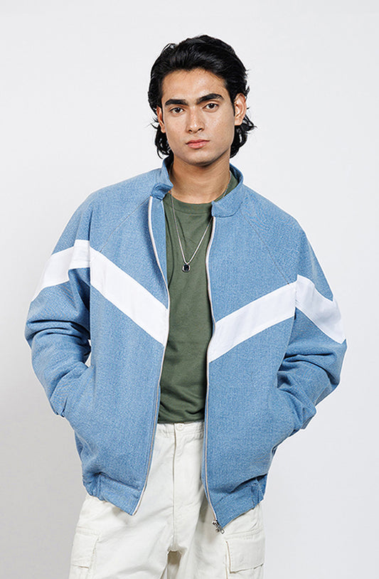 Urban Frost Bomber Denim Jacket