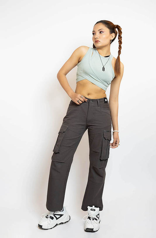 Ash Grey Cargo Pants