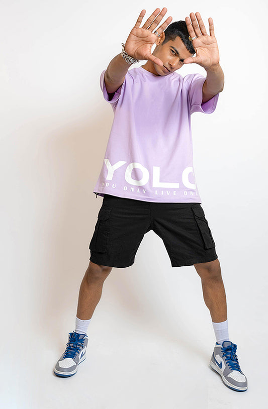 YOLO Lavender Oversized T-Shirt