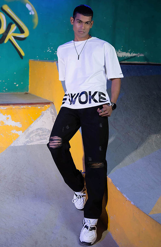 Midnight Distressed Baggy Jeans