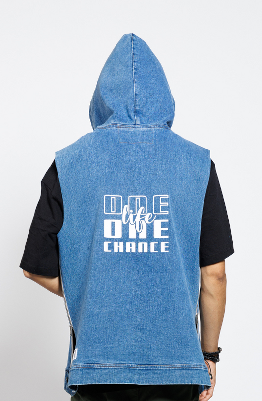 One Life Fusion Denim Hoodie