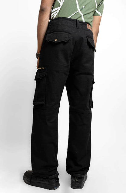 Noir Baggy Cargo Pants