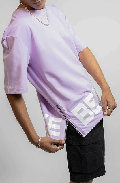 Be Woke Lavender Oversized T-Shirt