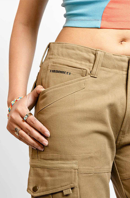 Mocha Baggy Cargo Pants