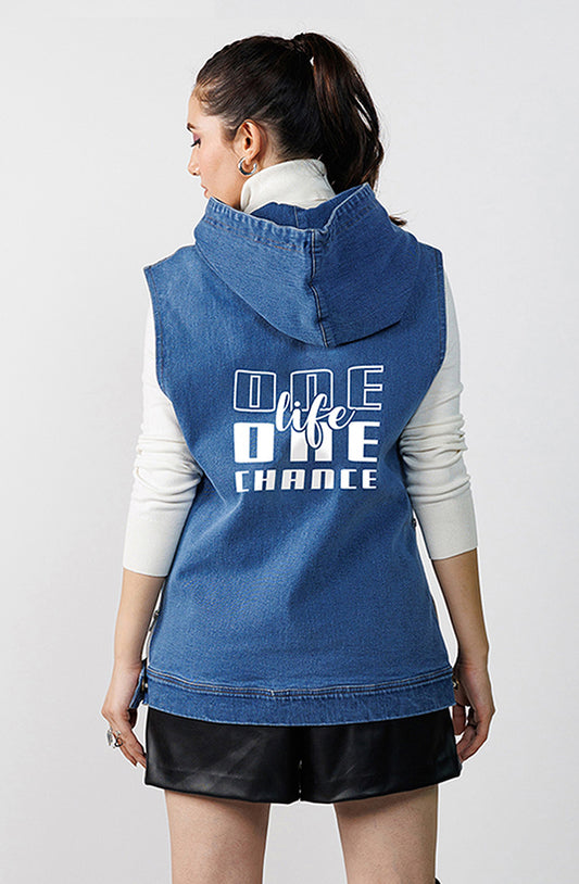 One Life Fusion Denim Hoodie