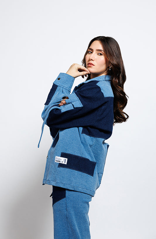 Rebel Patch Denim Shacket