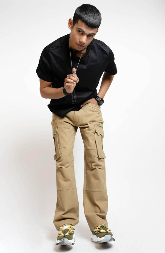 Mocha Baggy Cargo Pants