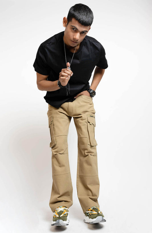 Mocha Baggy Cargo Pants