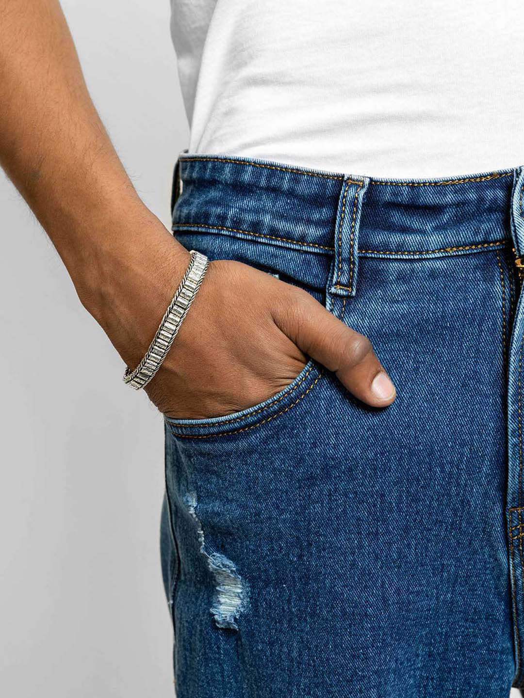 Cobalt Distressed Baggy Jeans