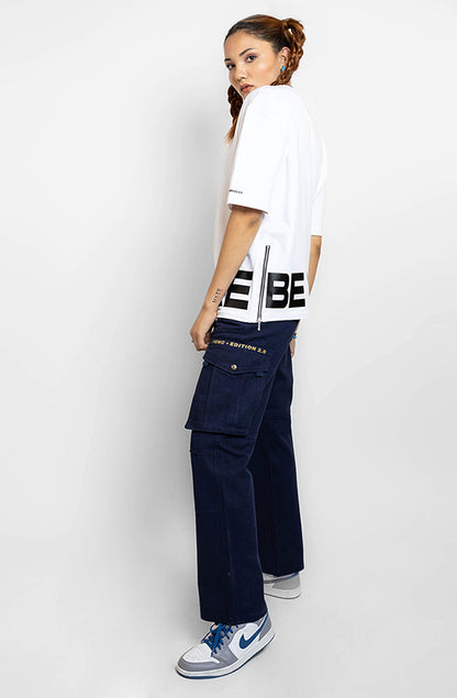 Be Woke White Oversized T-Shirt