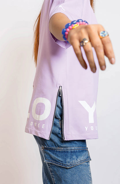 YOLO Lavender Oversized T-Shirt