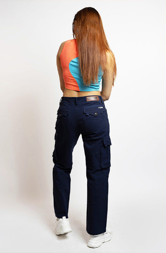 Navy Baggy Cargo Pants