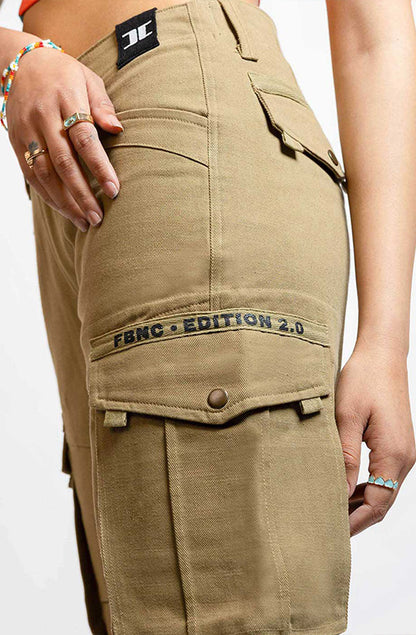 Mocha Baggy Cargo Pants