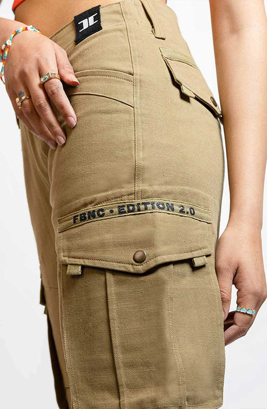 Mocha Baggy Cargo Pants