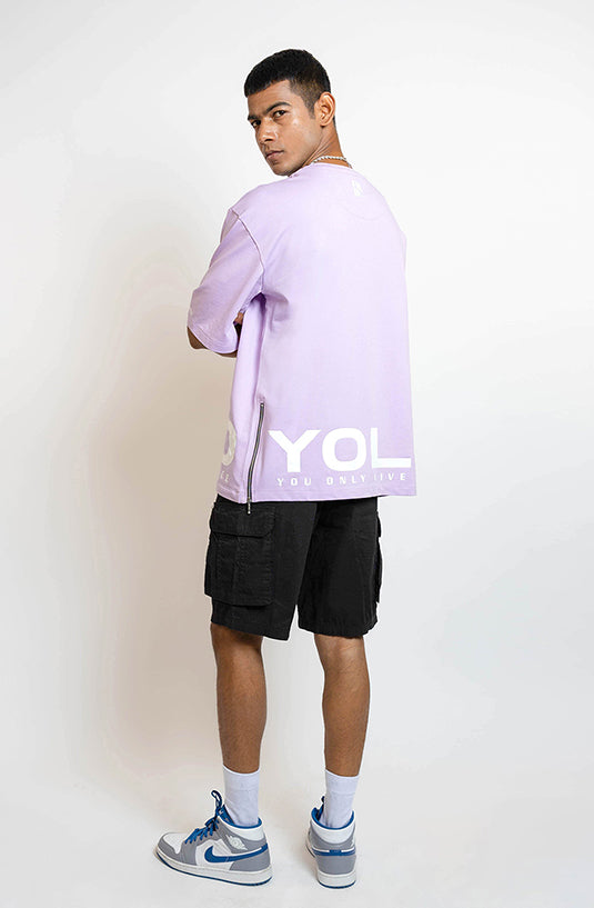 YOLO Lavender Oversized T-Shirt