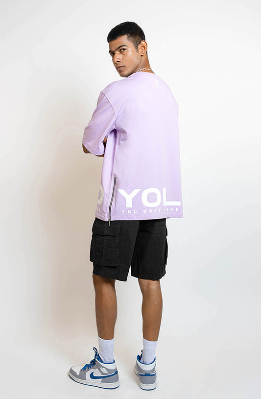 YOLO Lavender Oversized T-Shirt