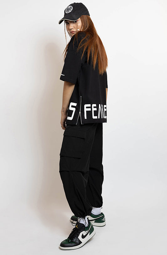 Fearless Black Oversized T-Shirt