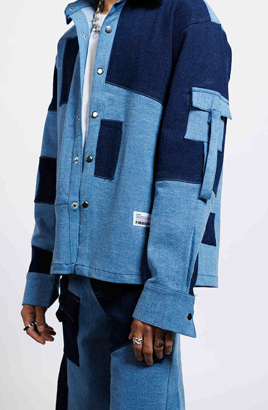Rebel Patch Denim Shacket