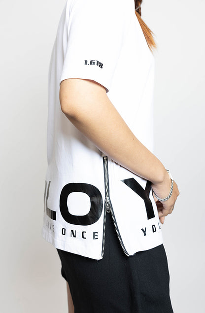 YOLO White Oversized T-Shirt