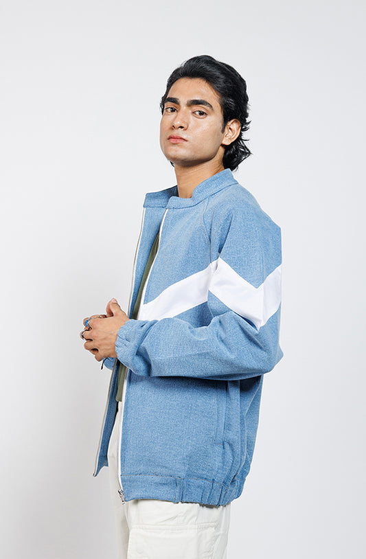 Urban Frost Bomber Denim Jacket