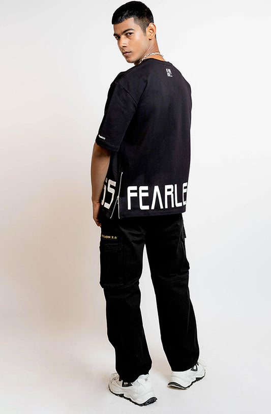 Fearless Black Oversized T-Shirt