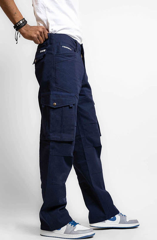 Navy Baggy Cargo Pants
