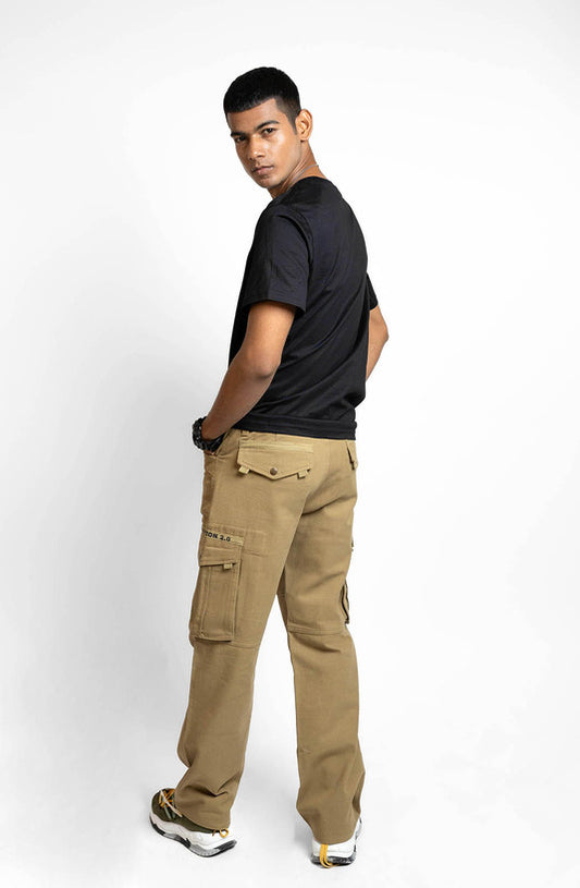 Mocha Baggy Cargo Pants