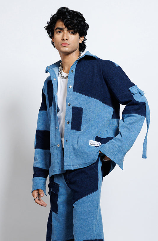Rebel Patch Denim Shacket