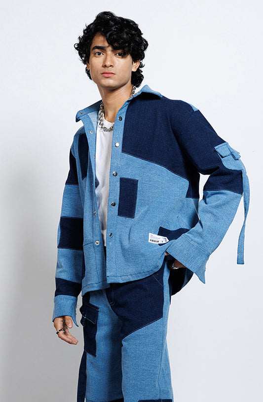 Rebel Patch Denim Shacket