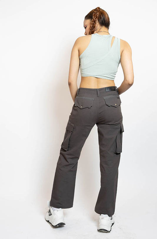 Ash Grey Cargo Pants