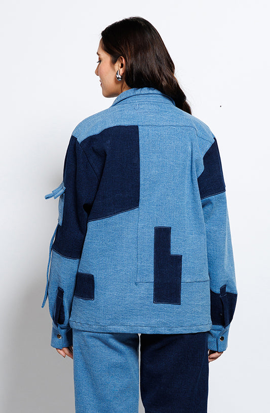 Rebel Patch Denim Shacket