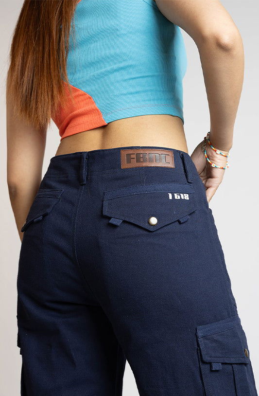 Navy Baggy Cargo Pants