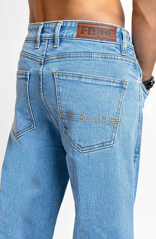 Ice Blue Distressed Baggy Jeans