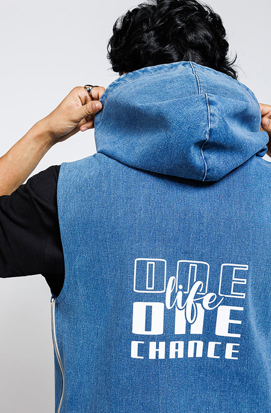One Life Fusion Denim Hoodie