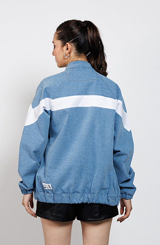 Urban Frost Bomber Denim Jacket