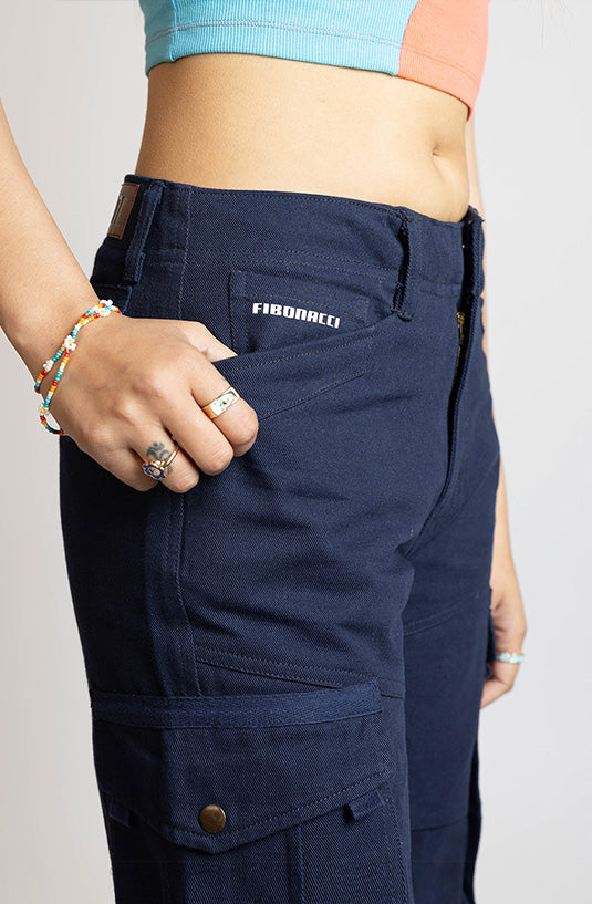 Navy Baggy Cargo Pants