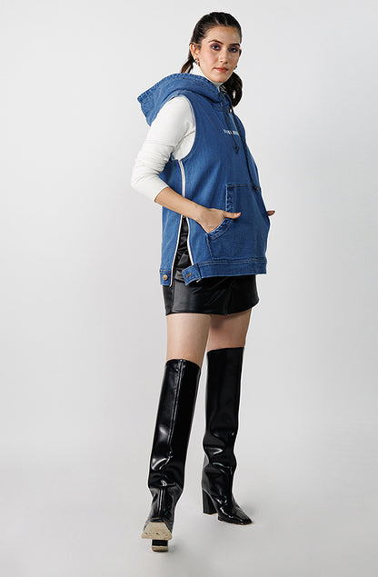 One Life Fusion Denim Hoodie