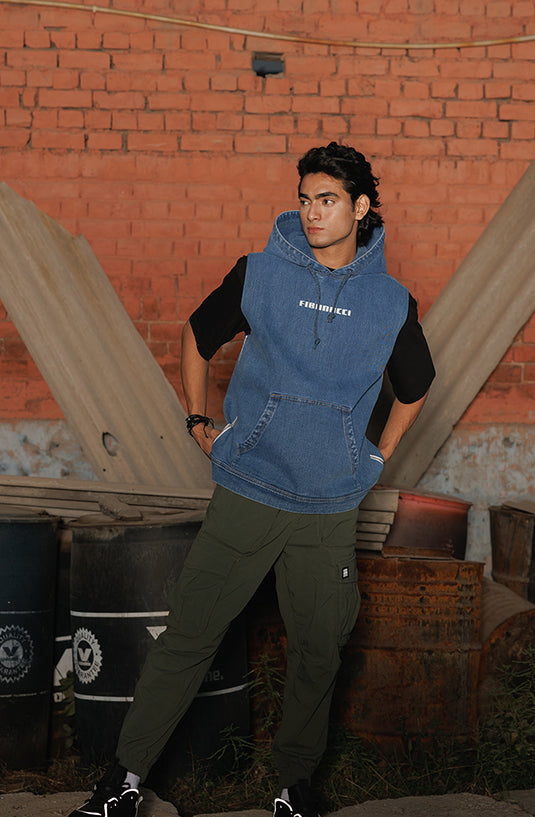 One Life Fusion Denim Hoodie